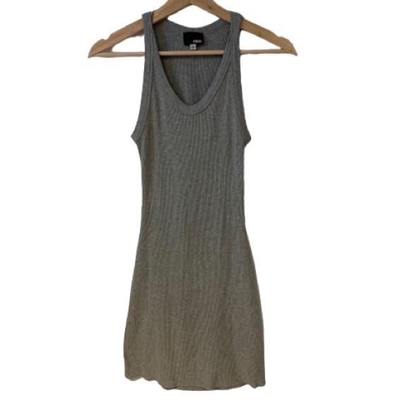 Aritzia Wilfred Free Grey Cutout Casual Dress - Picture 3 of 5